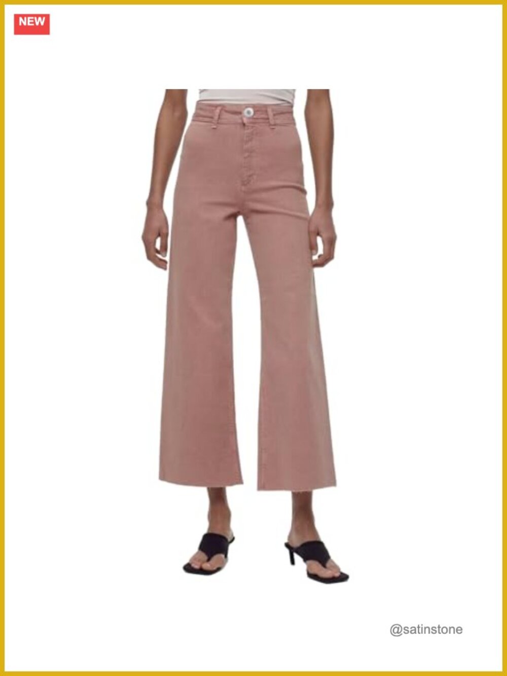 High Waisted Wide Leg Stretchy Jeans Frayed Hem Casual Work Denim Pants